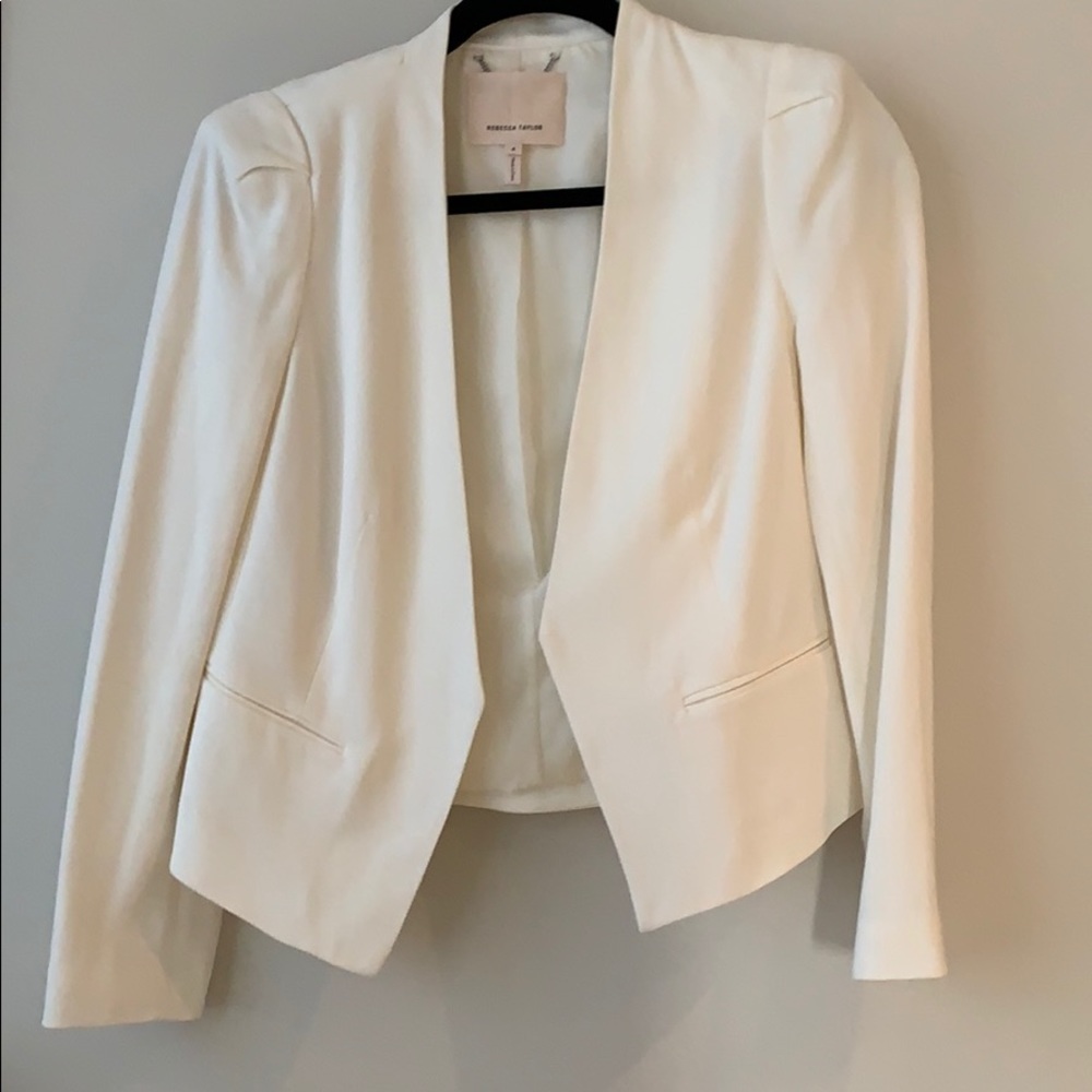 Cream short blazer